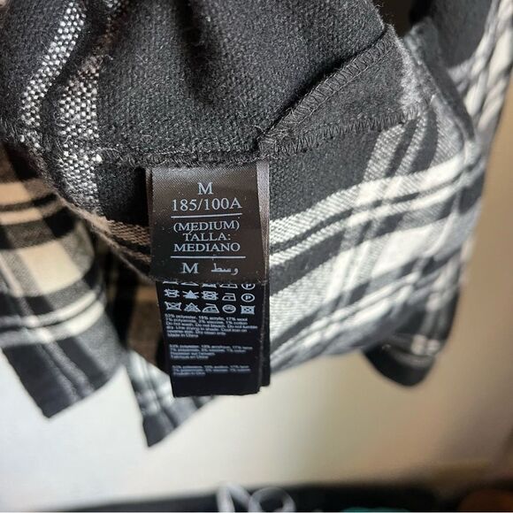 All Saints Black and White Plaid Casual Button Down Shirt - Picture 8 of 8